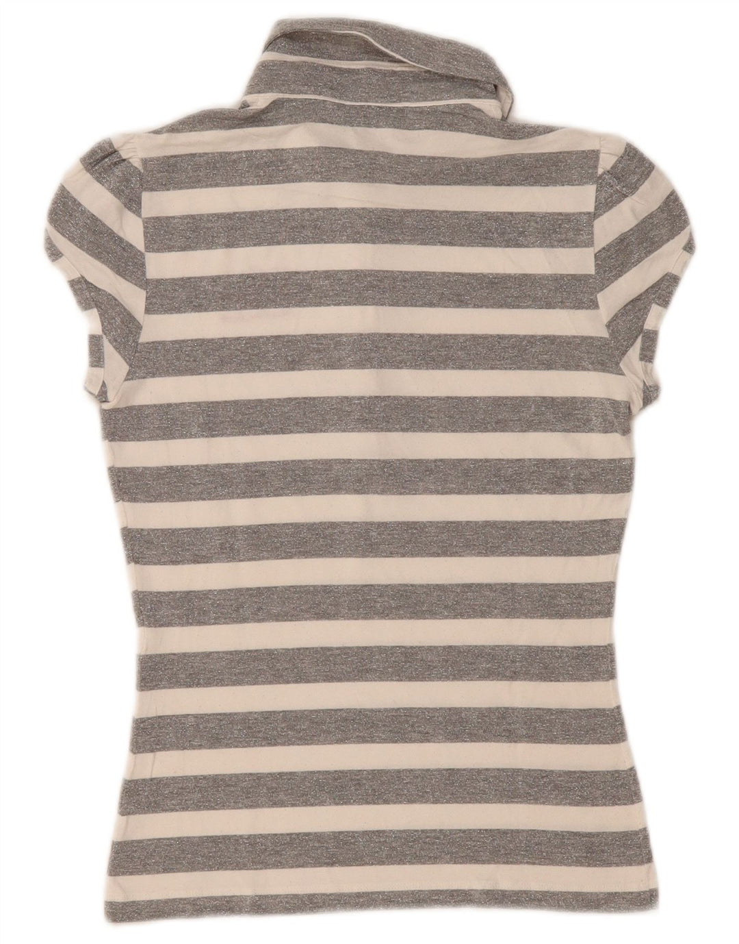 Tricou polo cu grafic pentru femei Moschino IT 42 Gri mediu cu dungi