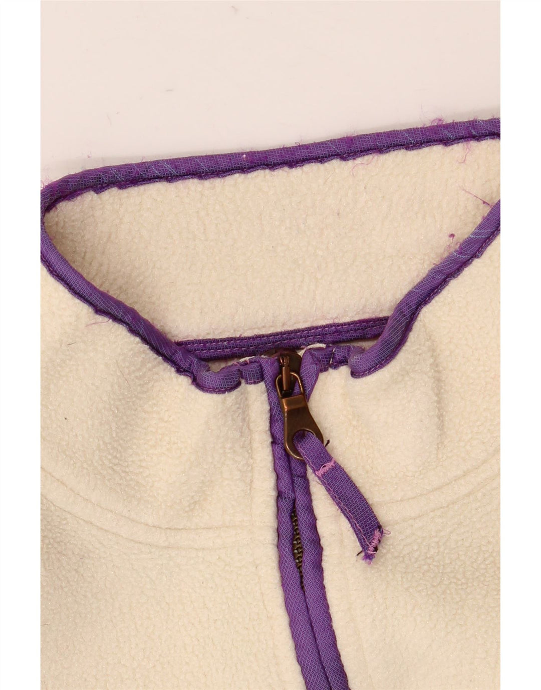 Pulover pentru femei Think Pink, supradimensionat, cu fermoar și gât, din lână UK 14, mediu alb