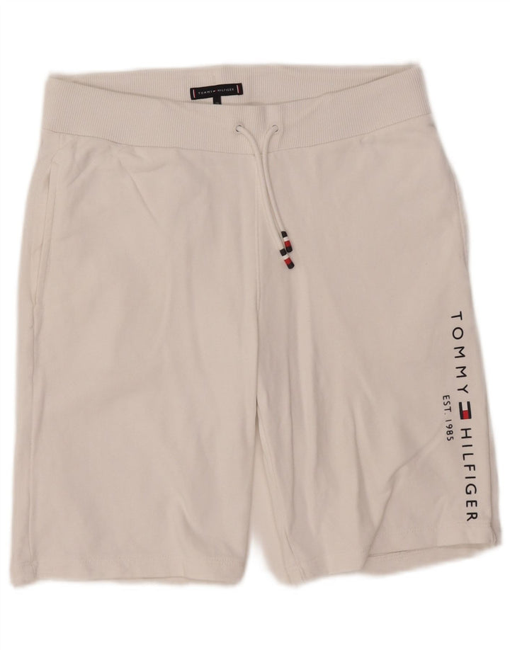 TOMMY HILFIGER Pantaloni Sportivi Grafici Fete 15-16 Ani Bumbac Alb