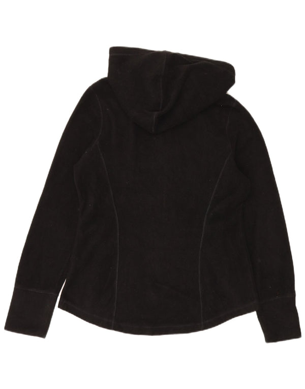 Jachetă fleece cu glugă Fila pentru femei UK 14 Poliester mediu negru