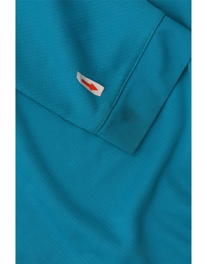 Top de trening pentru bărbați Dri Fit, cu fermoar și gât, pulover, XL, albastru, bloc de culoare