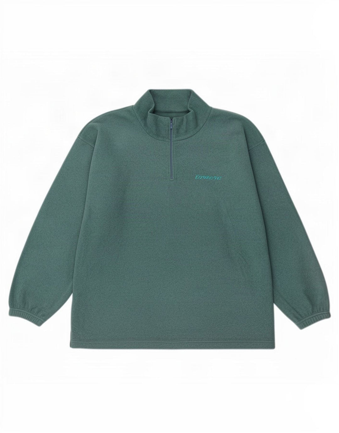 Pulover pentru bărbați Invicta, cu fermoar și gât, poliester verde 2XL