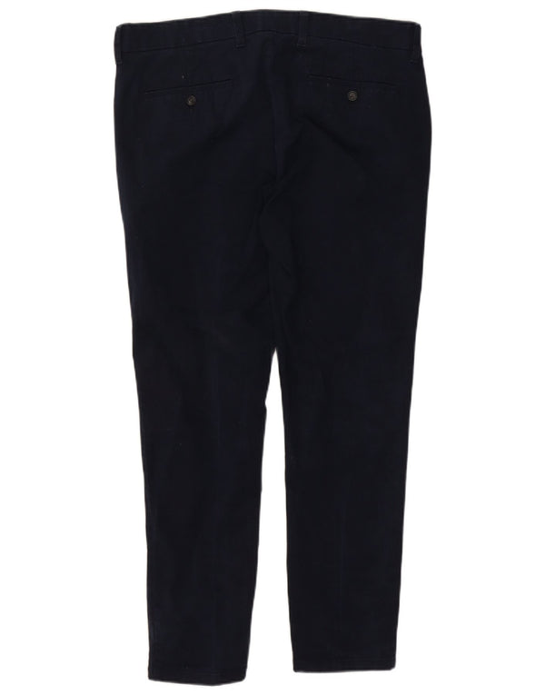 Marks & Spencer Mens Skinny Chino Trousers W36 L29 Navy Blue Cotton
