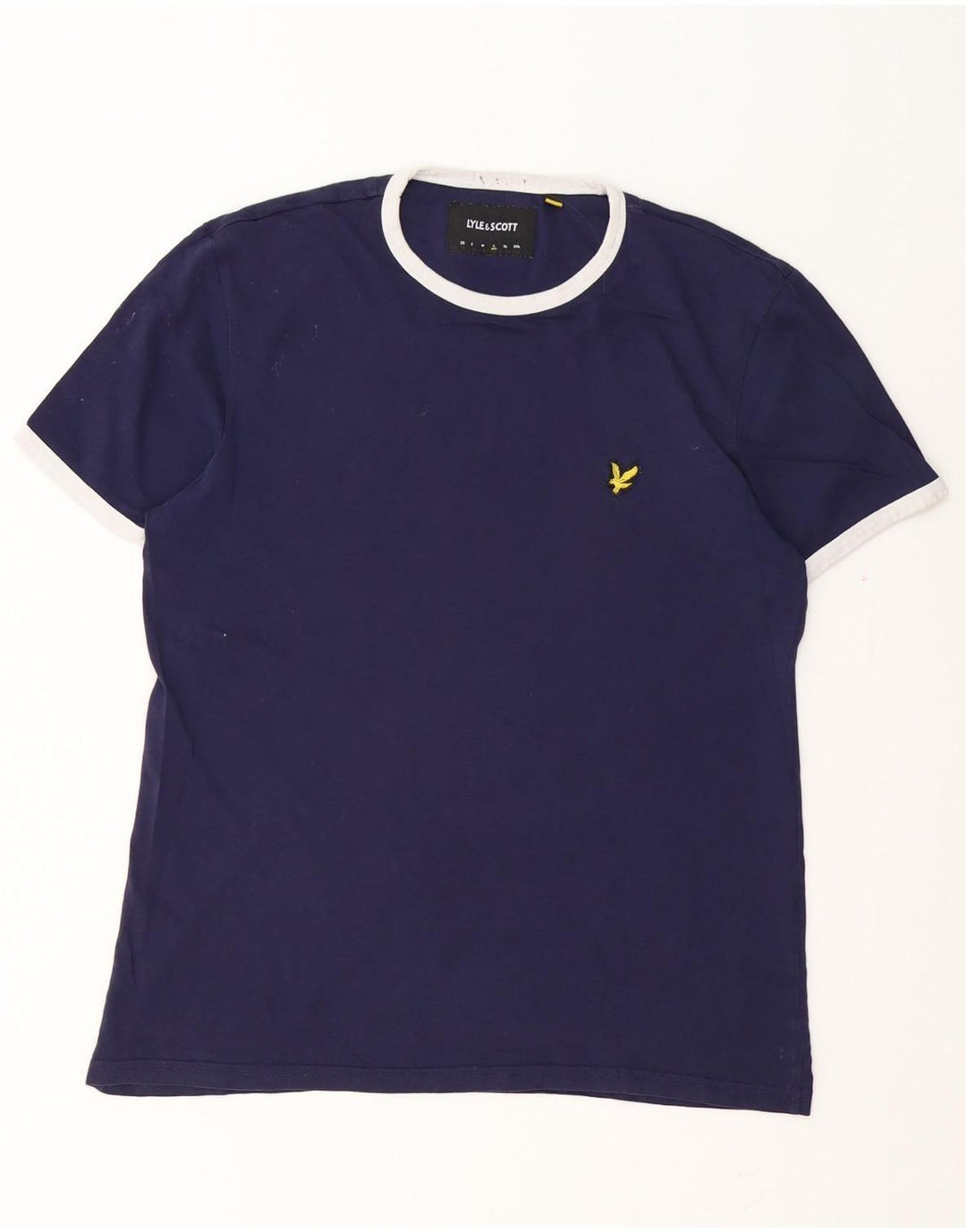 Tricou pentru bărbați Lyle & Scott Top mare din bumbac bleumarin