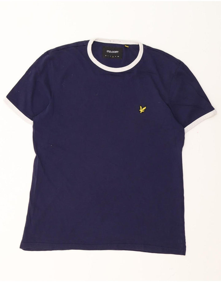 Tricou pentru bărbați Lyle & Scott Top mare din bumbac bleumarin