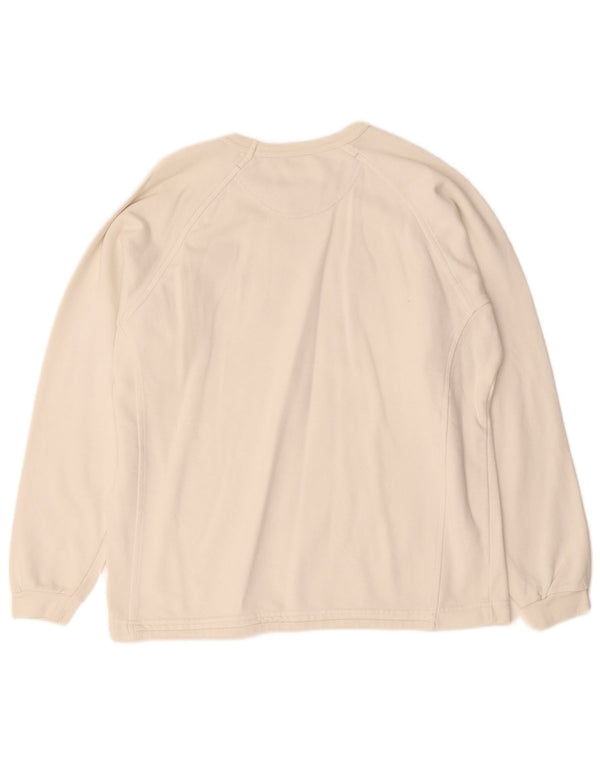 Champion Womens Graphic Oversized Sweatshirt Jumper UK 10 Small Off White