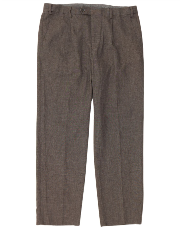 Marks & Spencer Pantaloni drepți pentru bărbați L36 L31 Poliester gri