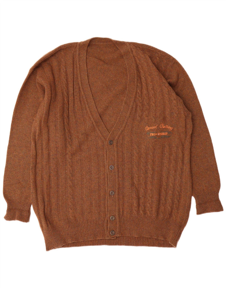 Cardigan Vintage pentru bărbați, XL, maro