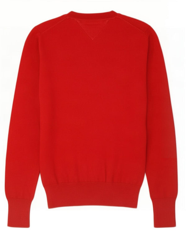 Pulover Tommy Hilfiger pentru damă, cu gât de barcă, din bumbac roșu mic, UK 10