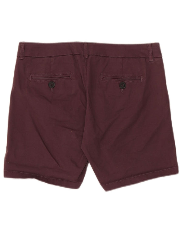 Pantaloni scurți chino pentru femei Fat Face UK 10 Small W30 Burgundy Bumbac