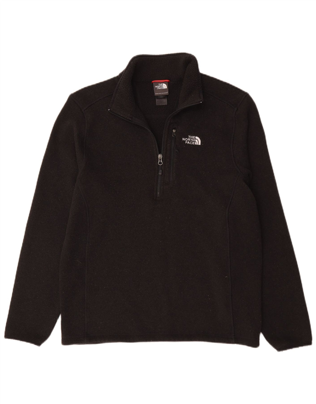 Pulover pentru bărbați The North Face, cu fermoar și gât, mediu negru