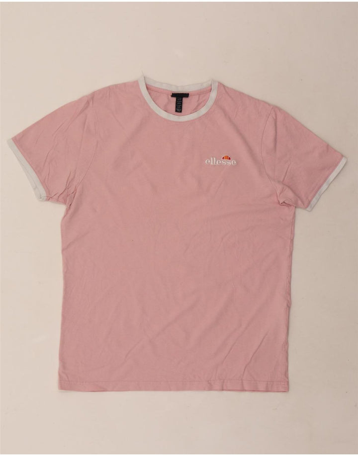 Tricou pentru bărbați Ellesse Top mare, roz din bumbac color bloc