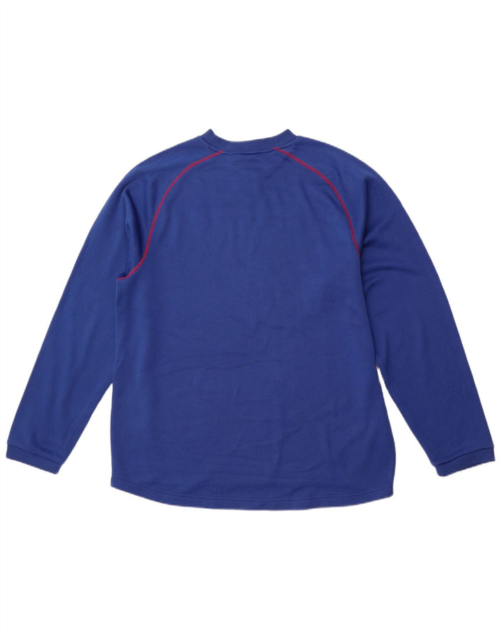 Reebok Giants Graphic Top cu mânecă lungă, mare, albastru, poliester