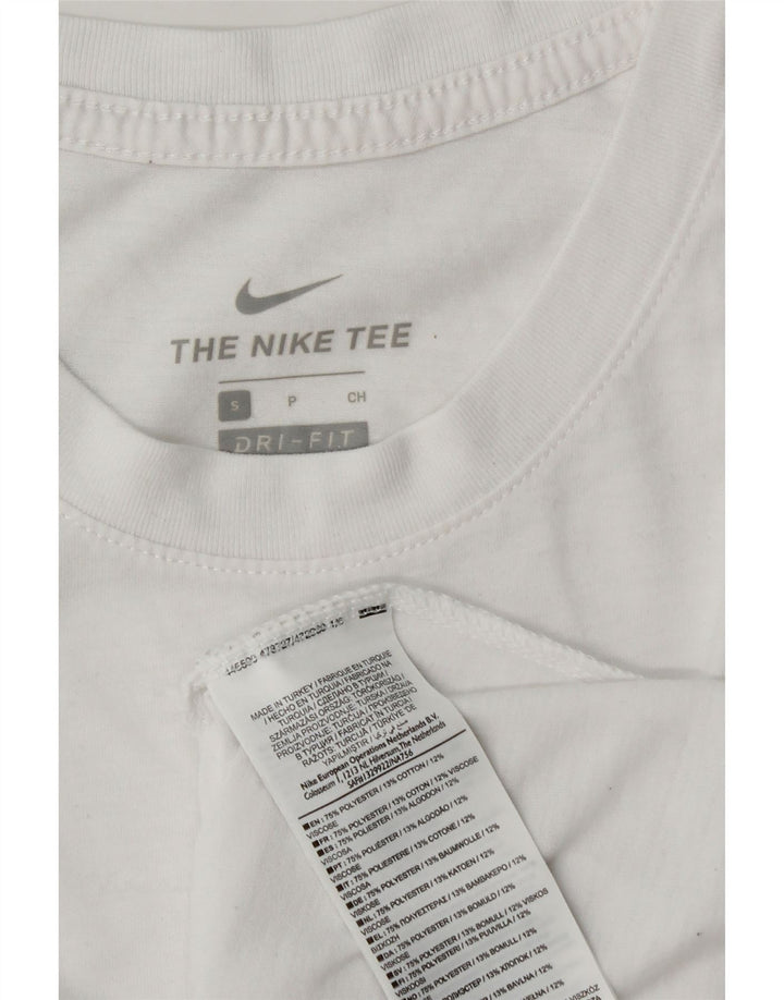 Tricou grafic Nike Dri Fit pentru bărbați Top mic poliester alb