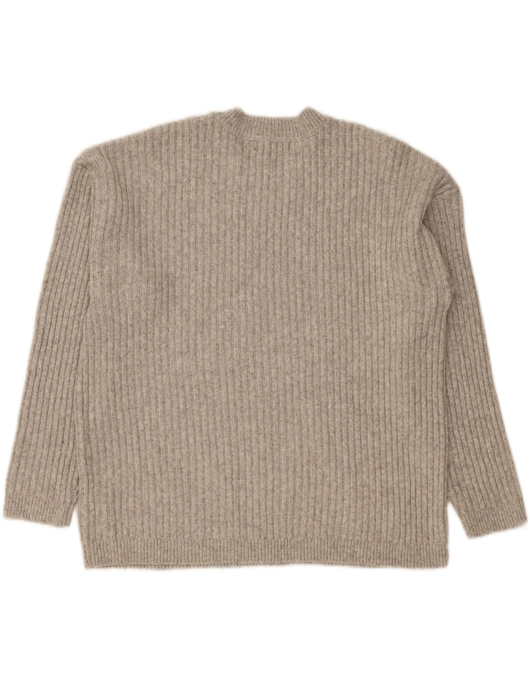 MARKS & SPENCER Womens Crew Neck Jumper Sweater UK 16 Large Grey Polyester Vintage Marks & Spencer and Second-Hand Marks & Spencer from Messina Hembry 