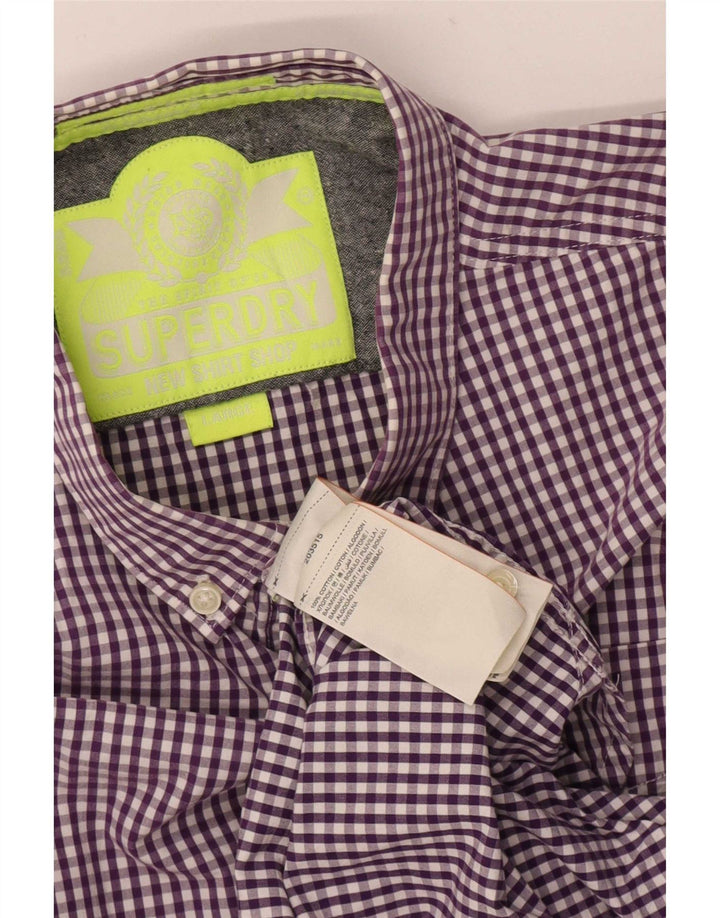 Cămașă pentru bărbați Superdry, mare, mov, din bumbac