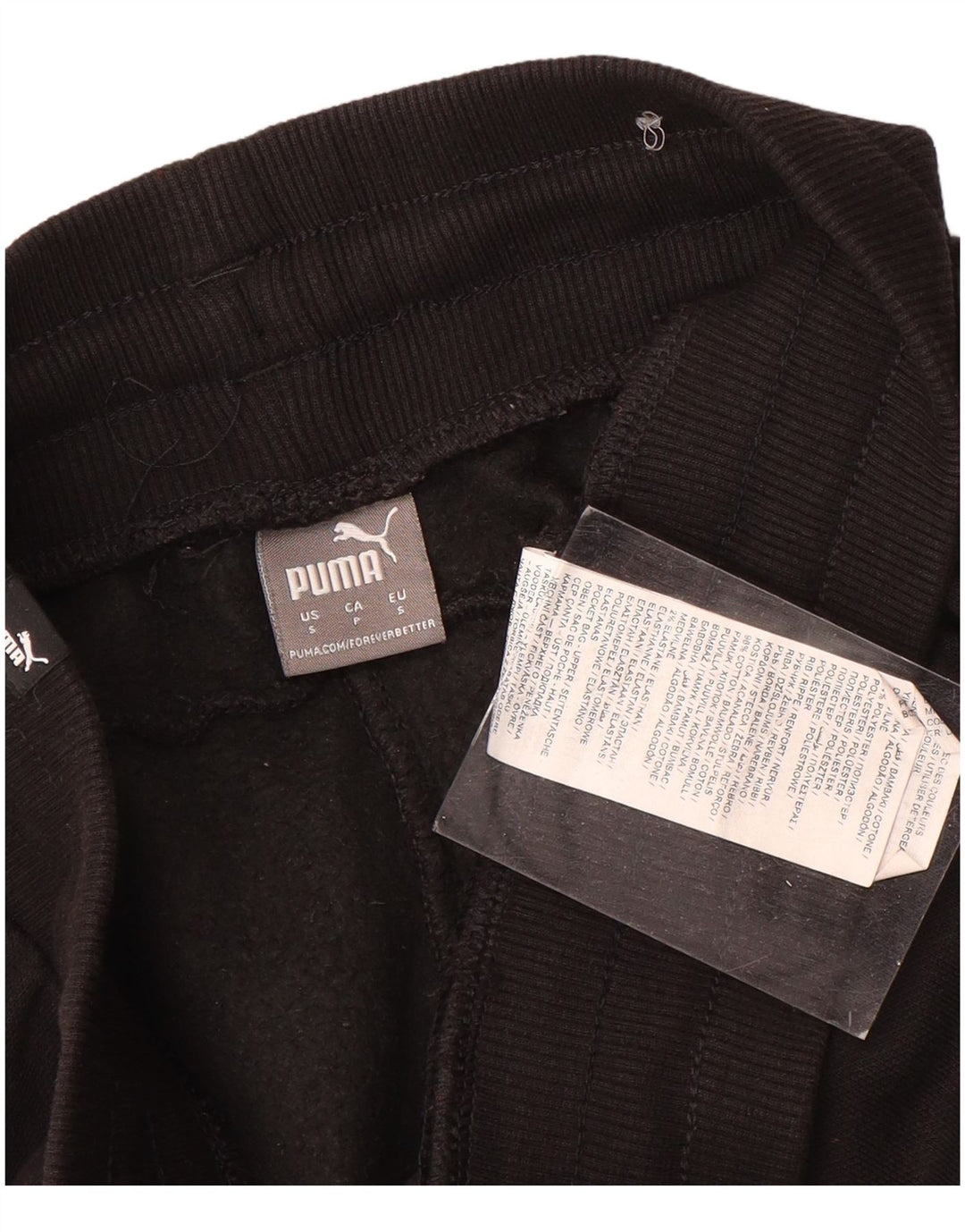 Pantaloni de trening Puma pentru bărbați Joggeri mici din bumbac negru