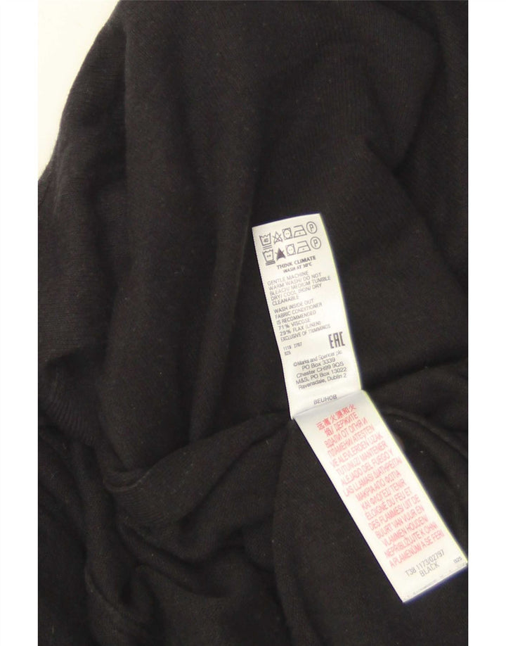 Cardigan deschis cu mânecă scurtă pentru femei Marks & Spencer, UK 16, mare, negru