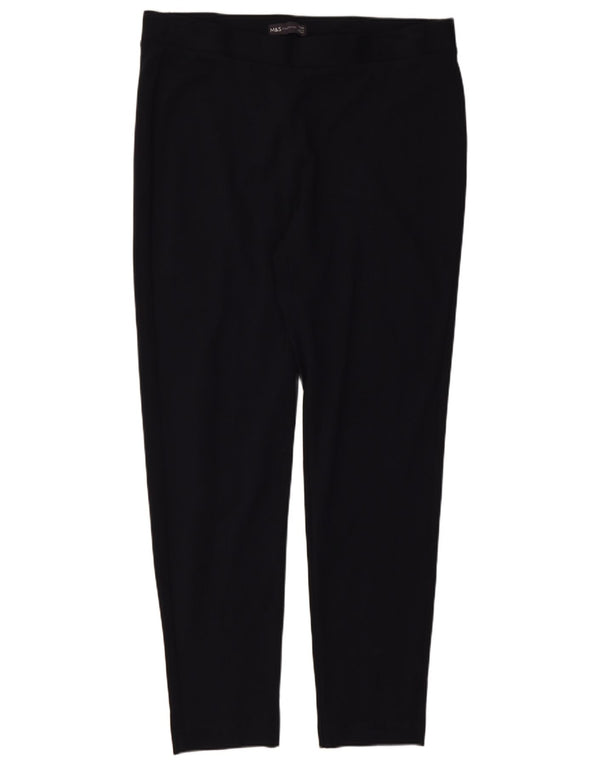 Marks & Spencer Pantaloni slim casual pentru femei UK 16 Large W34 L27 Negru