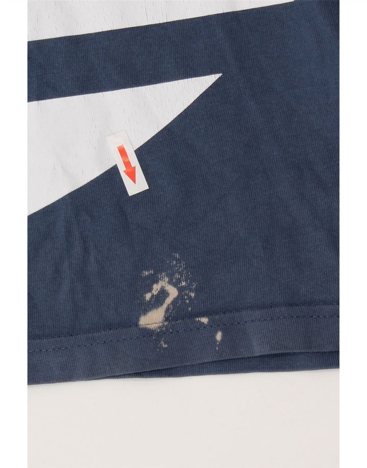 Tricou grafic pentru bărbați Adidas Top, bumbac albastru mediu