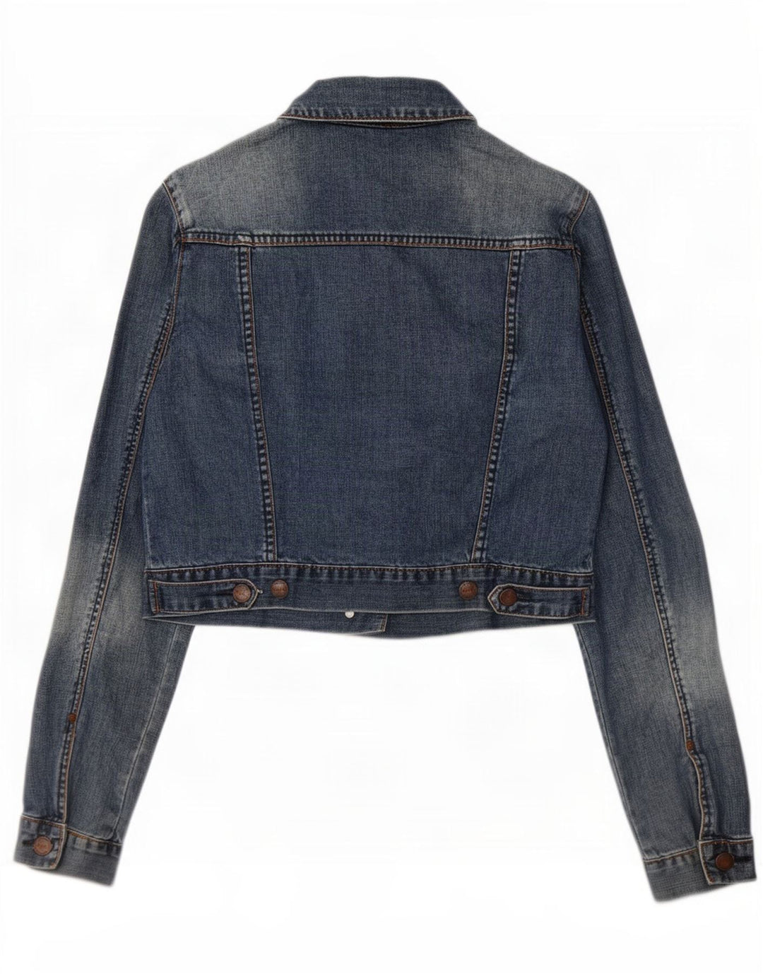 Jachetă de blugi Topshop pentru femei UK 12, bumbac albastru mediu