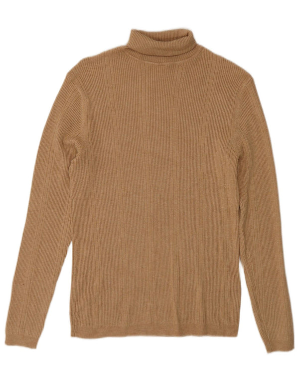 Marks & Spencer Pulover cu gât rulat pentru femei UK 10 Small Beige Viscose