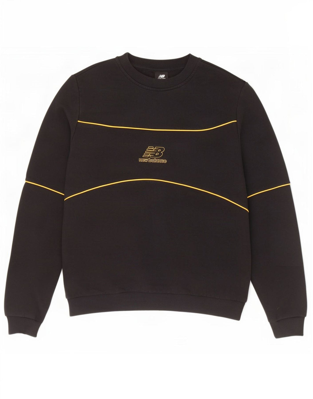 Hanorac pentru bărbați New Balance Jumper mic, negru, bumbac cu dungi