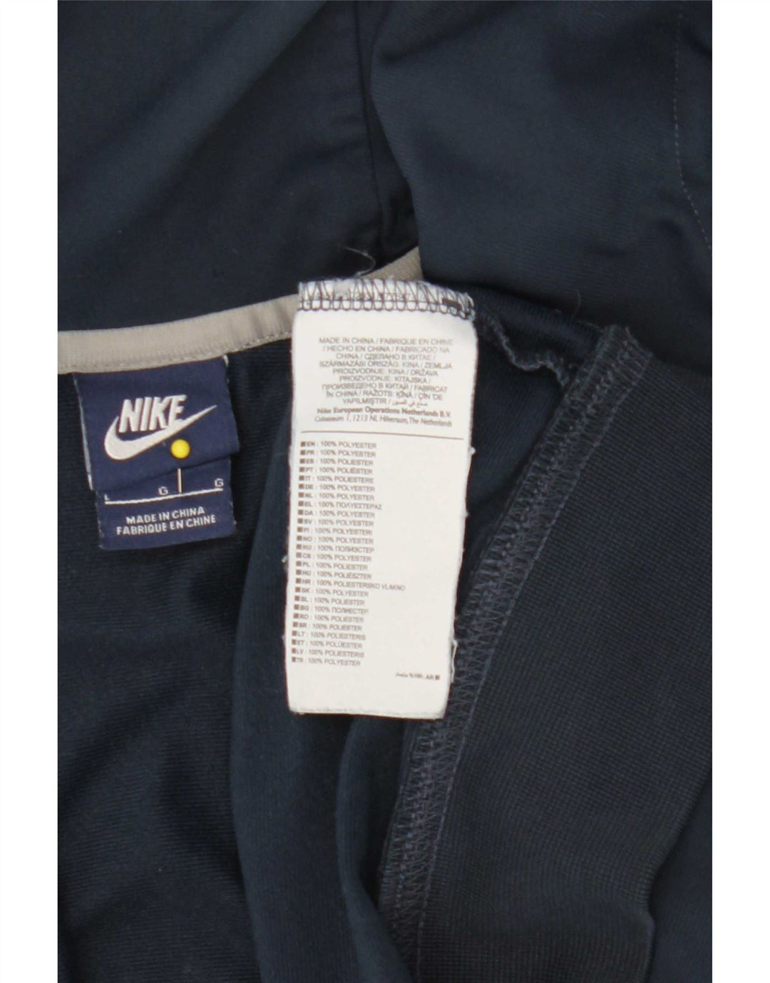 Pulover Nike pentru bărbați, cu fermoar, cu capotă, mare, albastru bleumarin, poliester