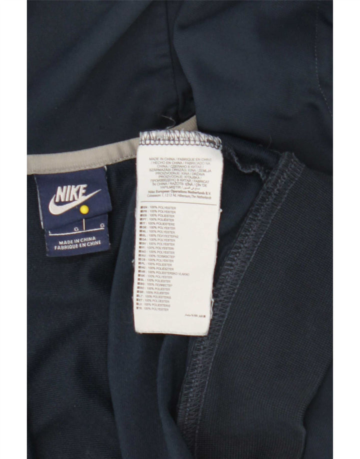 Pulover Nike pentru bărbați, cu fermoar, cu capotă, mare, albastru bleumarin, poliester
