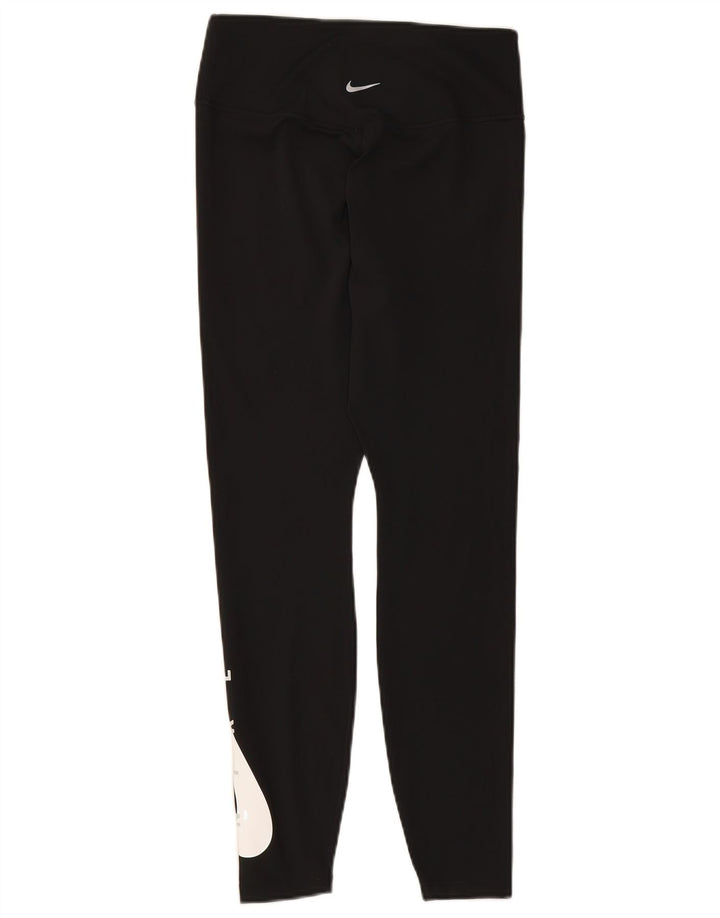 Leggings NIKE Dri Fit Graphic pentru femei UK 12 Medium Black
