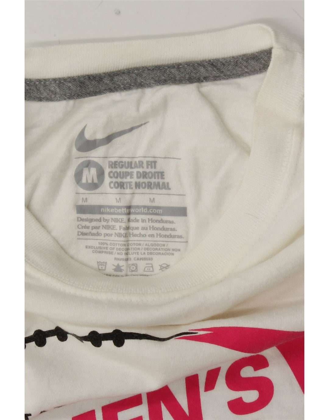 Tricou grafic pentru femei NIKE Top UK 14 Medium White Bumbac