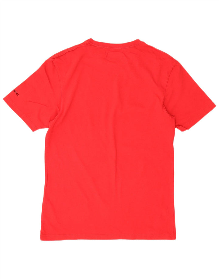 Tricou grafic Columbia pentru bărbați Top mic, roșu, bumbac