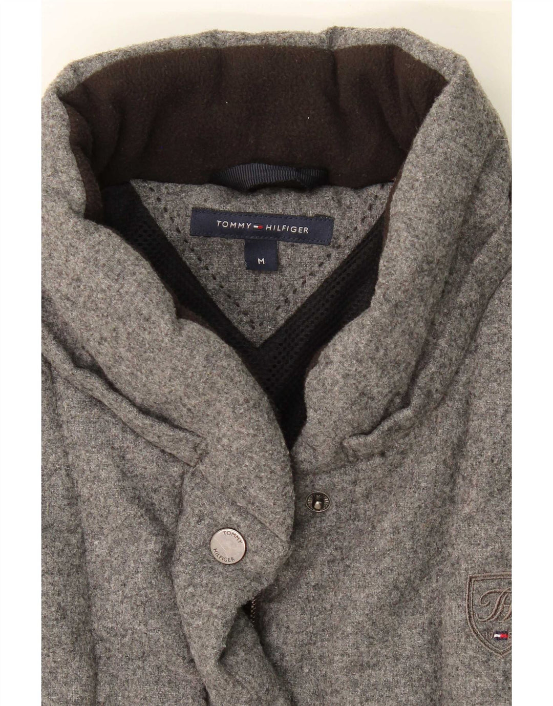 Gilet căptușit pentru femei Tommy Hilfiger UK 14 Medium Gri Lână