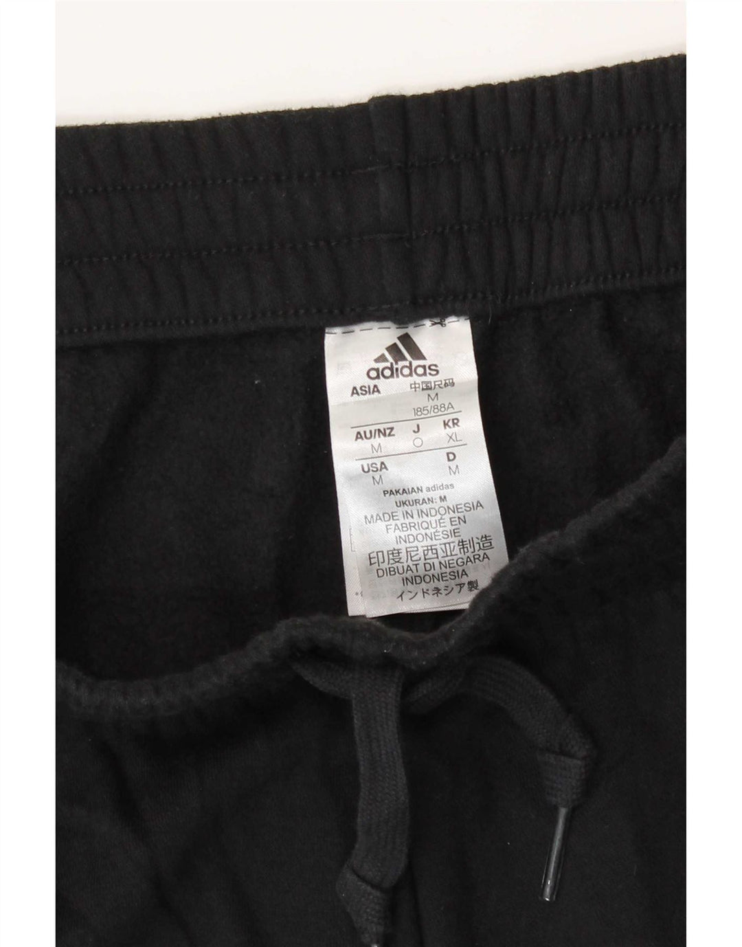 Pantaloni de trening Adidas pentru bărbați, bumbac mediu negru