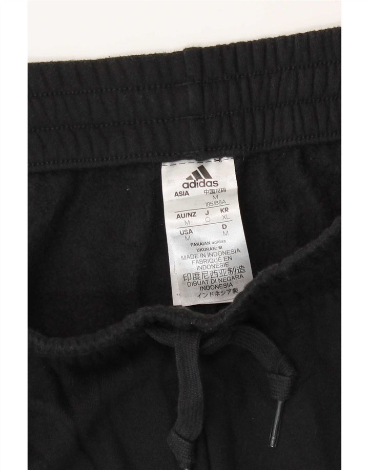 Pantaloni de trening Adidas pentru bărbați, bumbac mediu negru