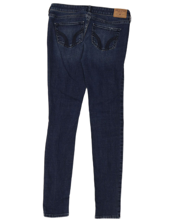 Blugi skinny învechiți pentru femei HOLLISTER W26 L31 bumbac bleumarin