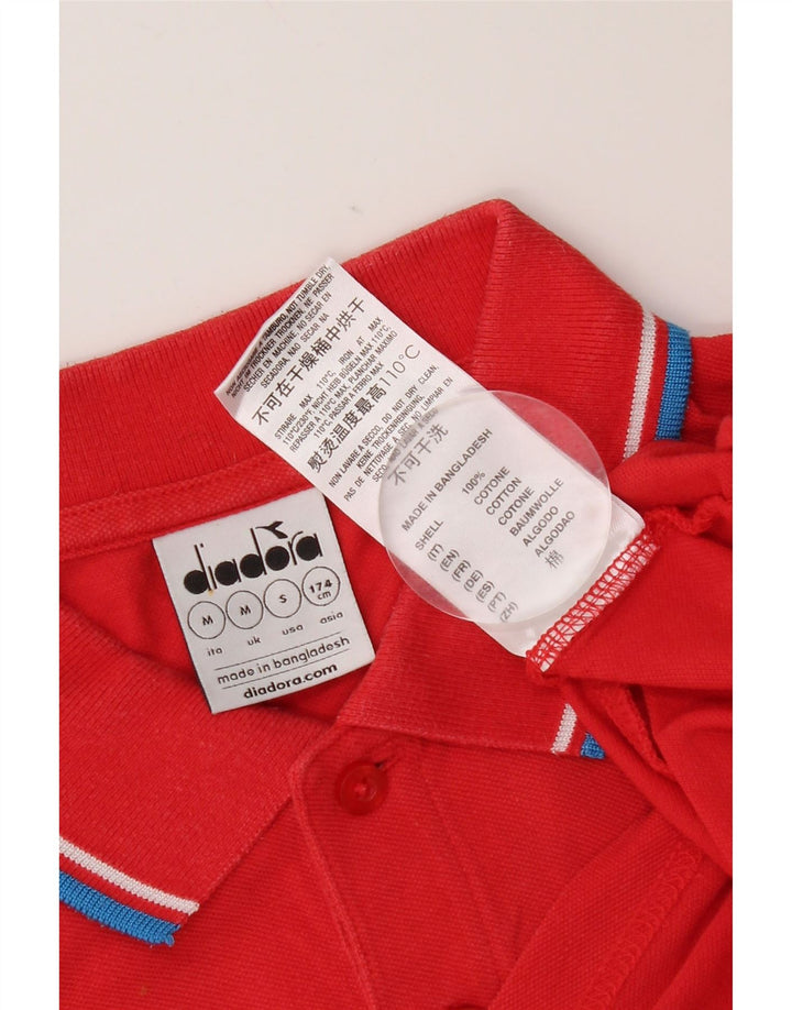 Tricou polo pentru bărbați Diadora, bumbac roșu mediu