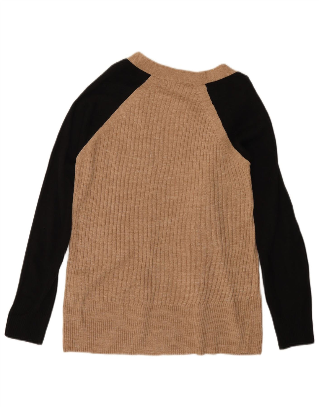 MARKS & SPENCER Pulover cardigan deschis pentru femei UK 6 XS Bej Colorblock