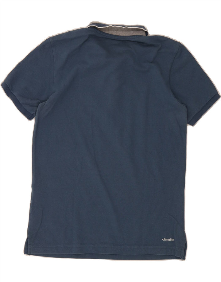 ADIDAS Mens Climalite Polo Shirt Small Blue Cotton Vintage Adidas and Second-Hand Adidas from Messina Hembry 
