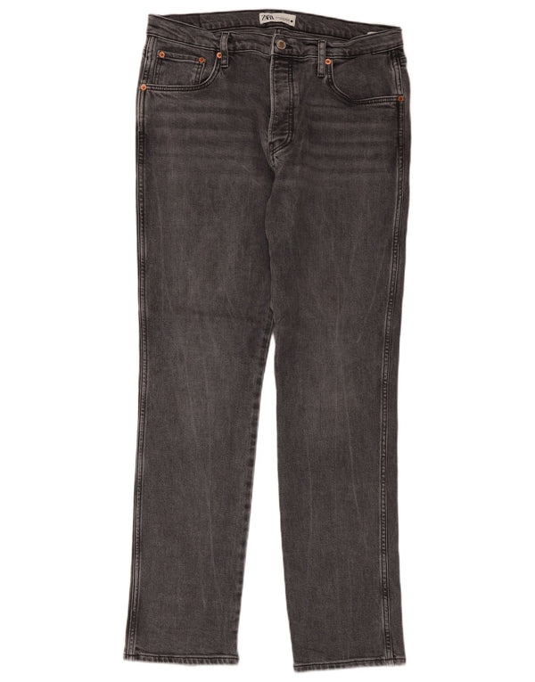 Blugi slim pentru femei Zara EU 44 XL W34 L31 gri