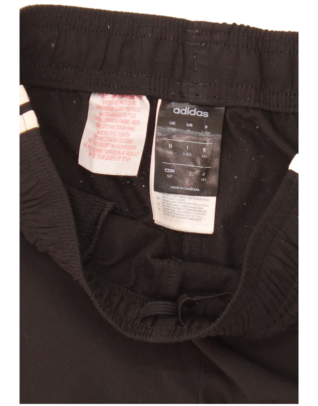 Pantaloni scurți sport pentru băieți Adidas 9-10 ani poliester negru
