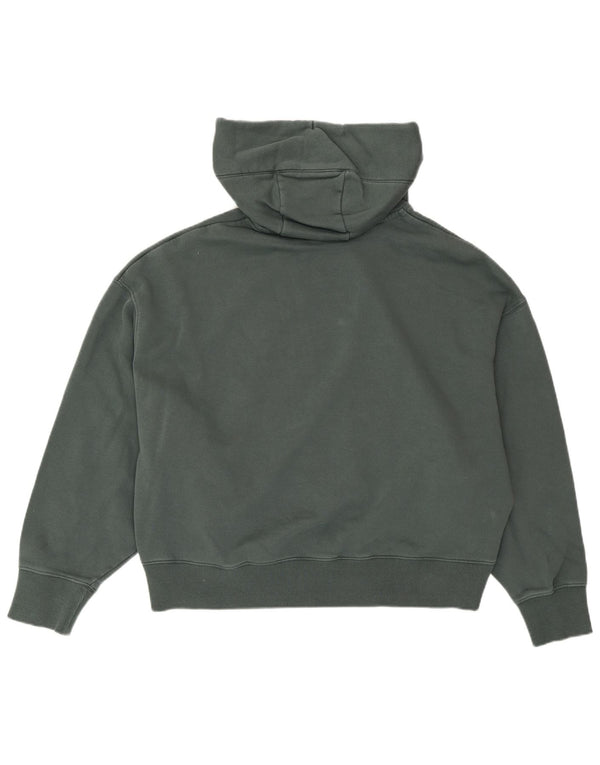 Pulover NIKE Crop Oversized Hoodie pentru femei UK 14 Bumbac verde mediu