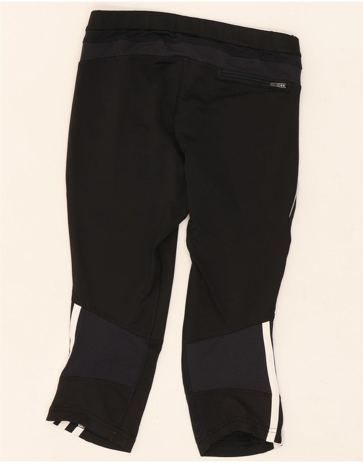 Leggings Capri Adidas pentru femei UK 10 Poliester negru mic