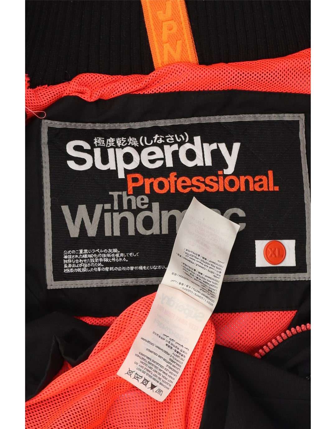 Jachetă de ploaie cu glugă The Windmac Superdry pentru femei UK 18 XL, poliester negru