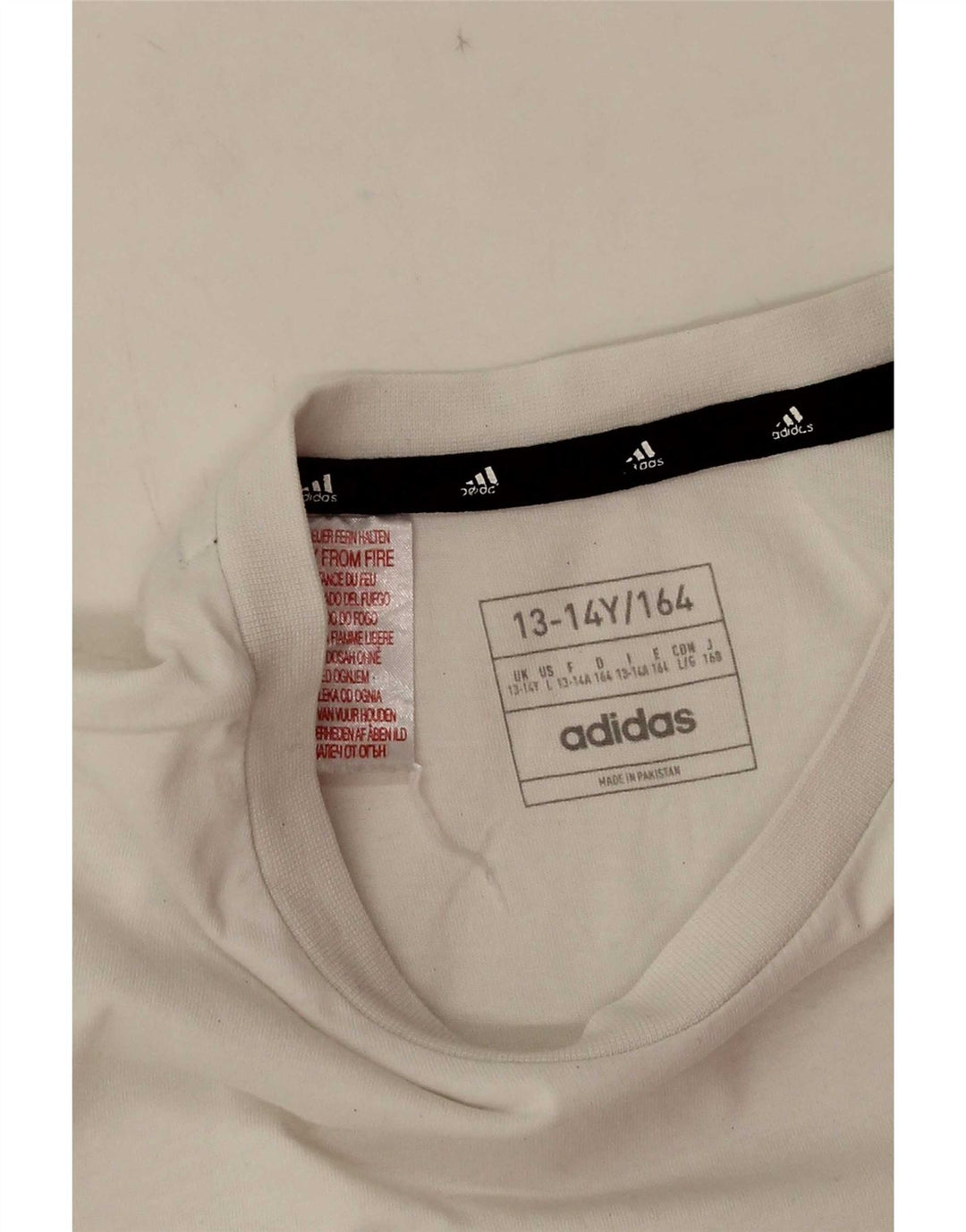 Tricou Băieți Adidas Top 13-14 Ani Alb