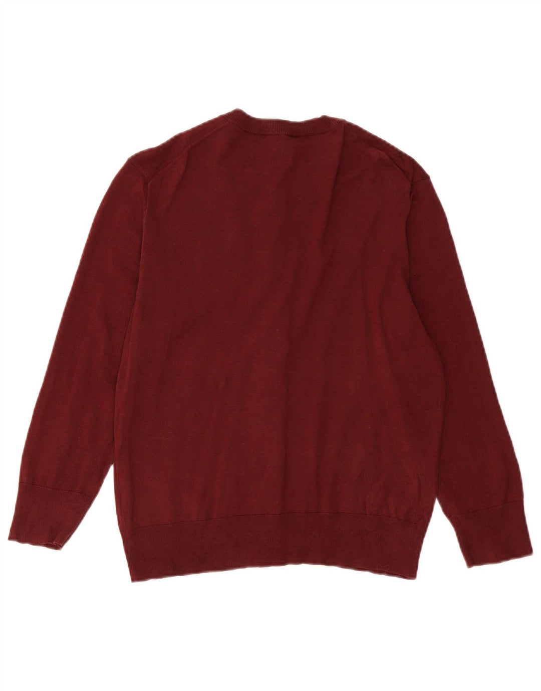 Pulover cardigan pentru femei J. Crew UK 16 mare bumbac burgundy