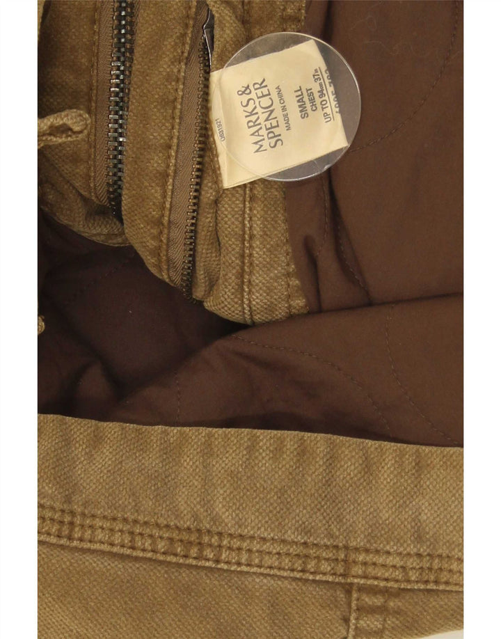 Jachetă pentru bărbați Marks & Spencer, UK 36, mic, bej, bumbac