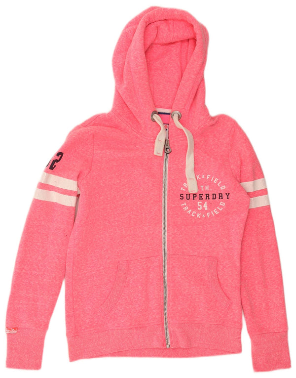 Pulover Superdry Graphic Zip pentru femei UK 14 Medium Pink Colorblock