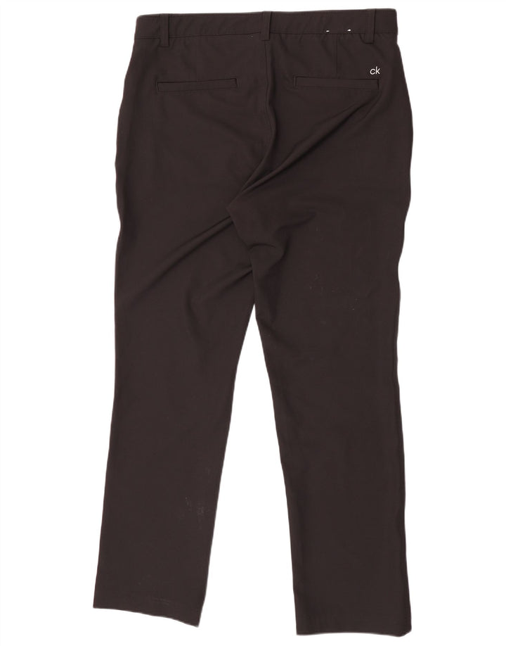 Pantaloni chino drepți Calvin Klein pentru bărbați L34 L31 Poliester negru