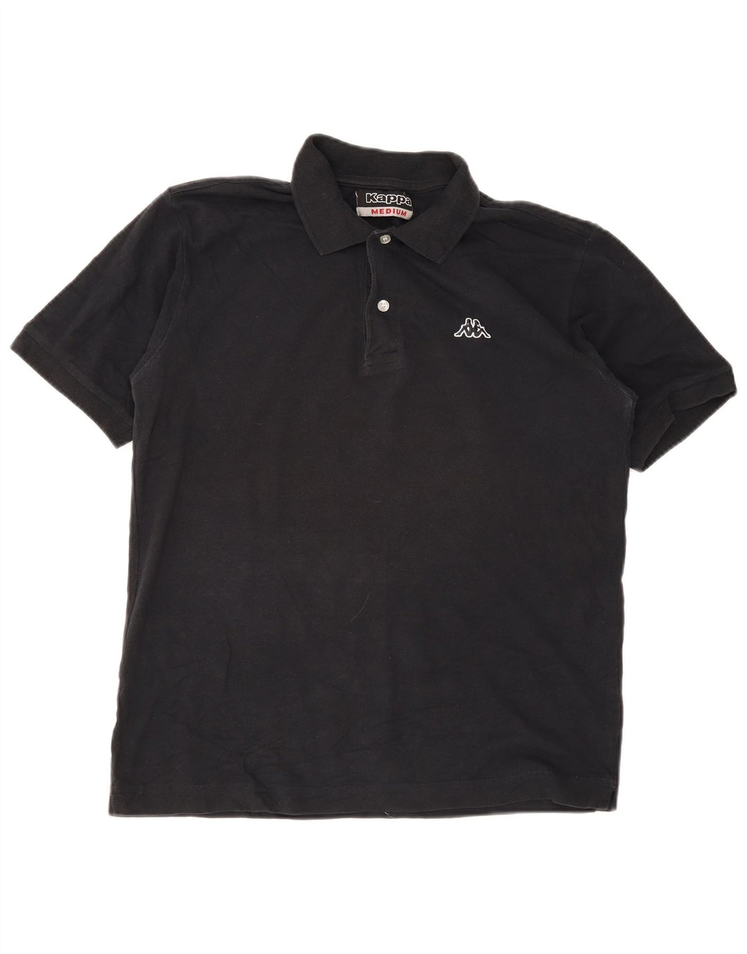 Cămașă polo pentru bărbați Kappa, bumbac mediu negru